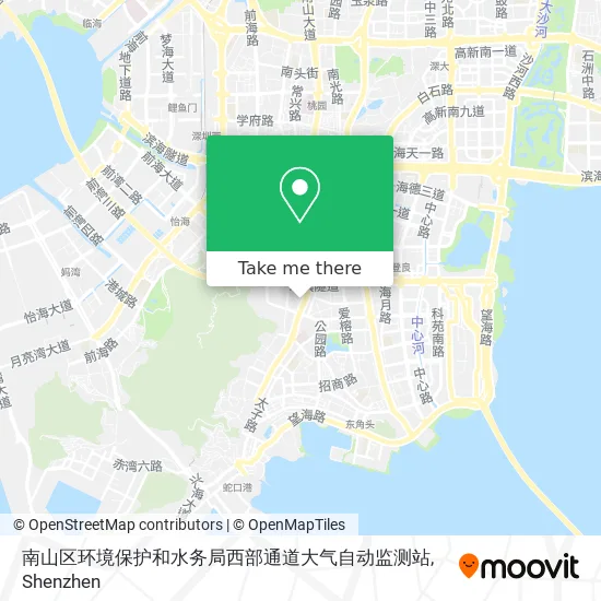 南山区环境保护和水务局西部通道大气自动监测站 map