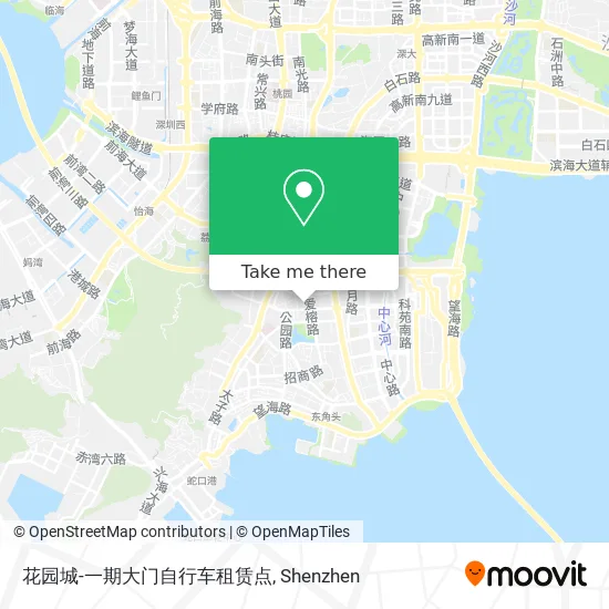 花园城-一期大门自行车租赁点 map