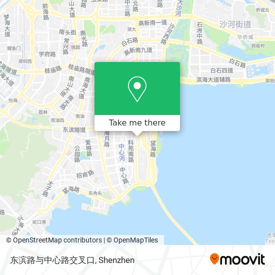 东滨路与中心路交叉口 map