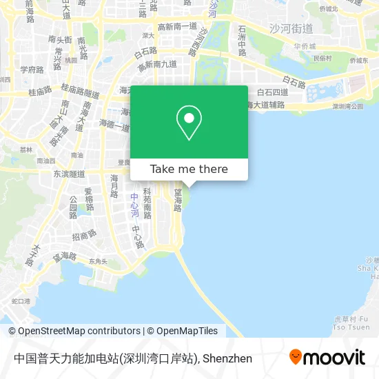 中国普天力能加电站(深圳湾口岸站) map