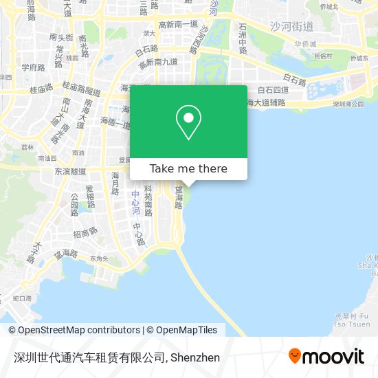 深圳世代通汽车租赁有限公司 map