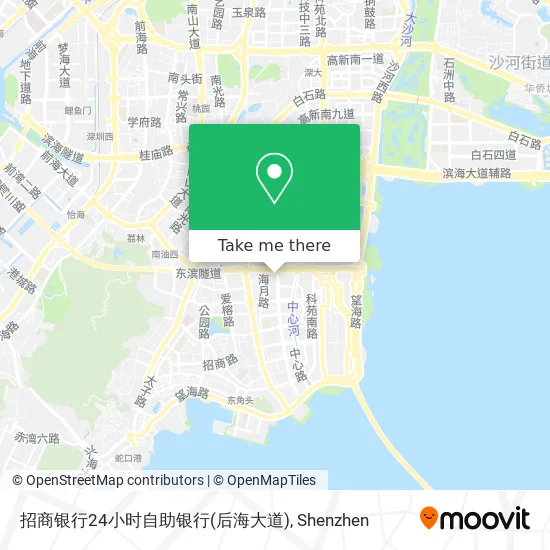 招商银行24小时自助银行(后海大道) map