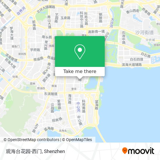 观海台花园-西门 map