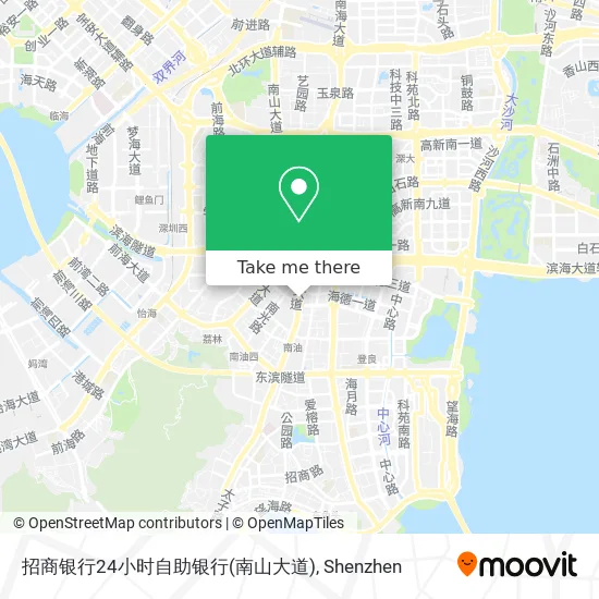 招商银行24小时自助银行(南山大道) map