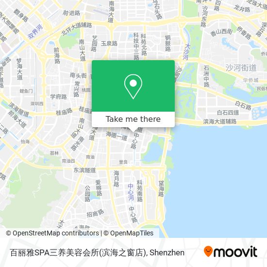 百丽雅SPA三养美容会所(滨海之窗店) map