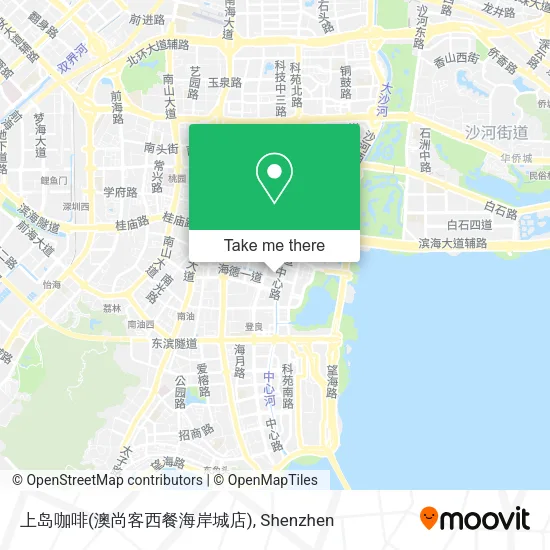 上岛咖啡(澳尚客西餐海岸城店) map
