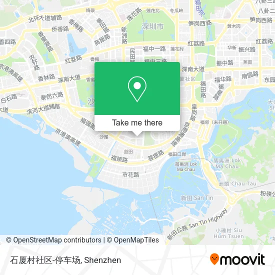 石厦村社区-停车场 map