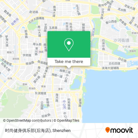 时尚健身俱乐部(后海店) map