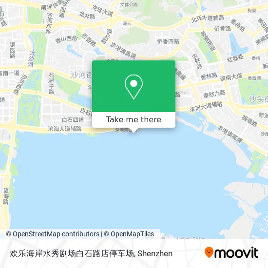 欢乐海岸水秀剧场白石路店停车场 map