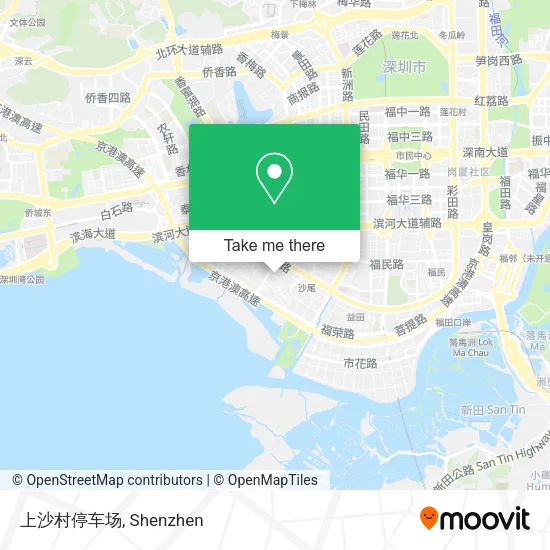 上沙村停车场 map