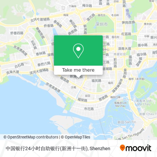 中国银行24小时自助银行(新洲十一街) map