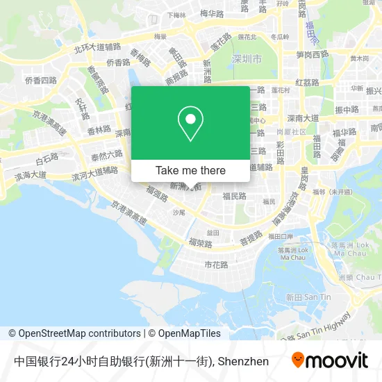 中国银行24小时自助银行(新洲十一街) map