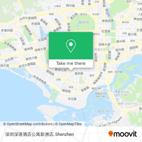 深圳深港酒店公寓新洲店 map