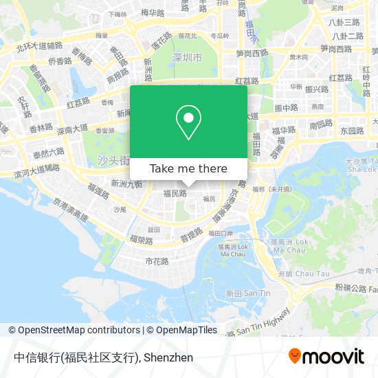 中信银行(福民社区支行) map