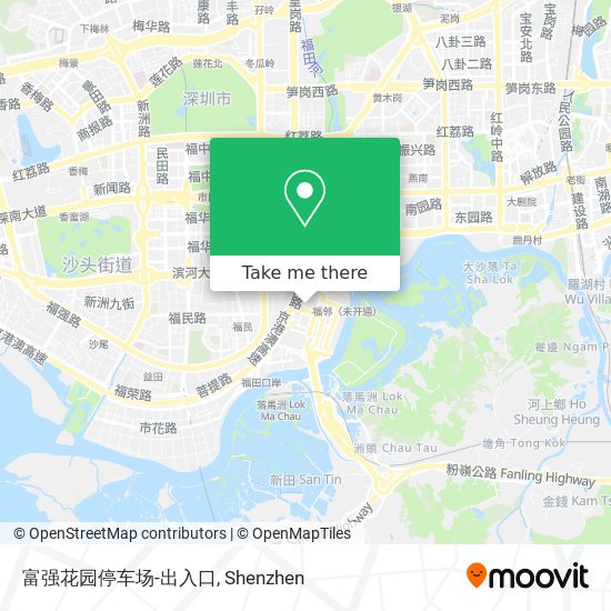 富强花园停车场-出入口 map