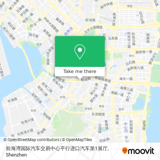 前海湾国际汽车交易中心平行进口汽车第1展厅 map