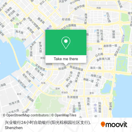 兴业银行24小时自助银行(阳光棕榈园社区支行) map