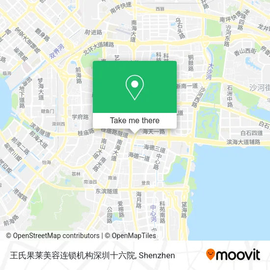 王氏果莱美容连锁机构深圳十六院 map
