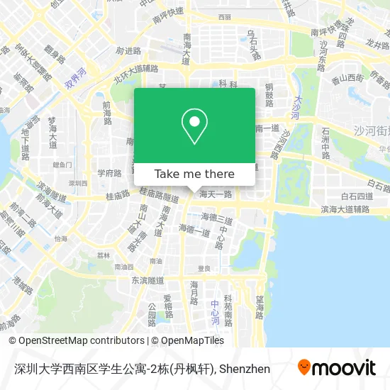 深圳大学西南区学生公寓-2栋(丹枫轩) map