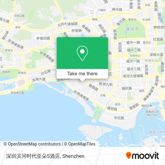 深圳滨河时代亚朵S酒店 map