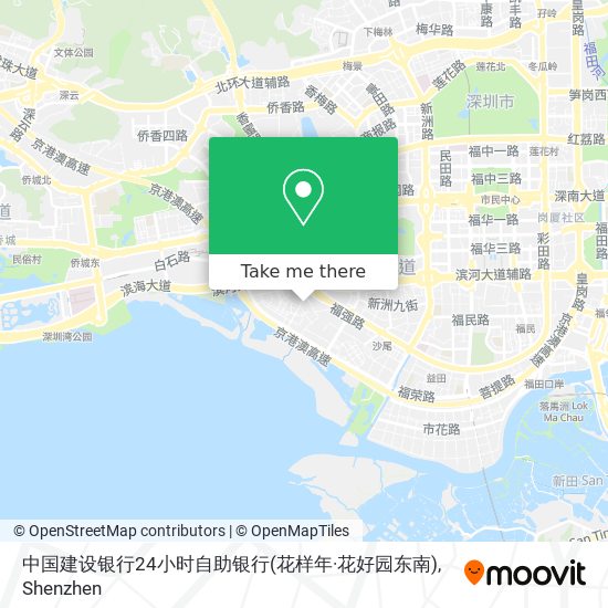 中国建设银行24小时自助银行(花样年·花好园东南) map