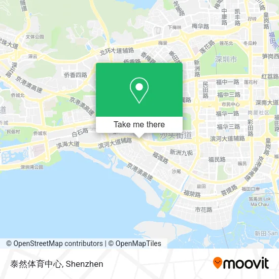 泰然体育中心 map