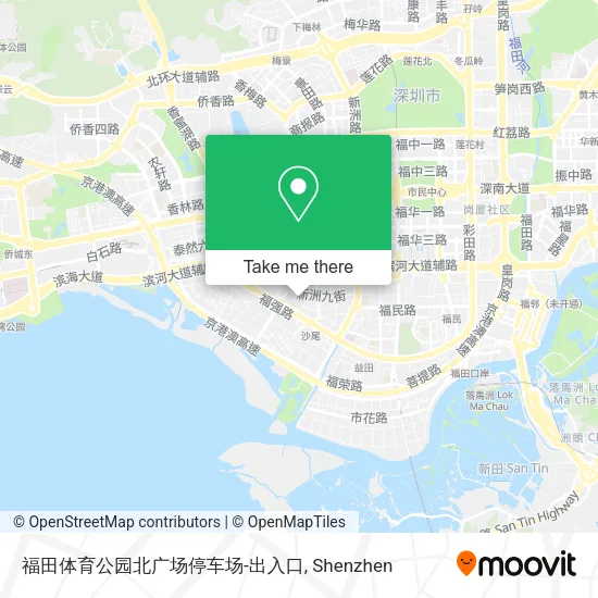福田体育公园北广场停车场-出入口 map