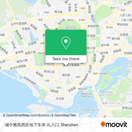 城中雅苑西区地下车库-出入口 map