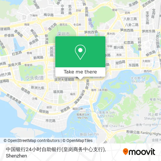 中国银行24小时自助银行(皇岗商务中心支行) map