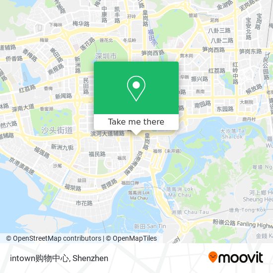 intown购物中心 map