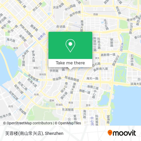 How to get to 芙蓉楼(南山常兴店) in 南山区by Metro or Bus?