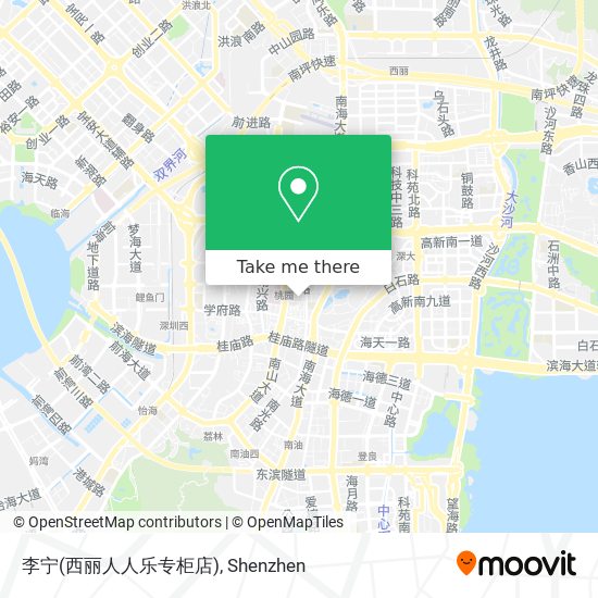 李宁(西丽人人乐专柜店) map