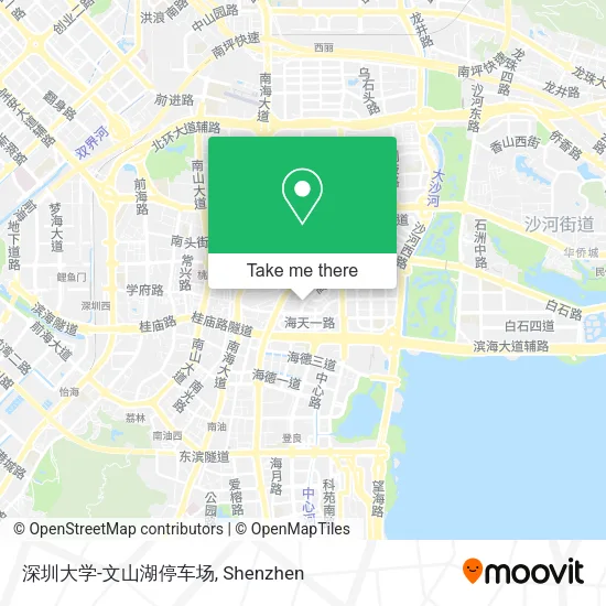 深圳大学-文山湖停车场 map