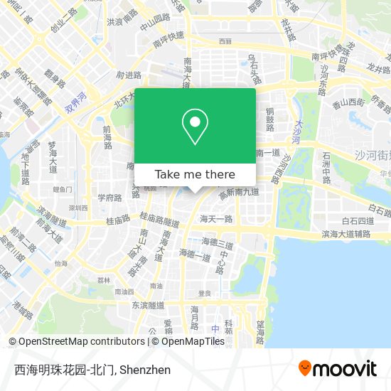 西海明珠花园-北门 map