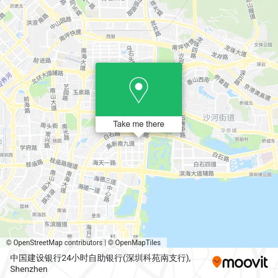 中国建设银行24小时自助银行(深圳科苑南支行) map
