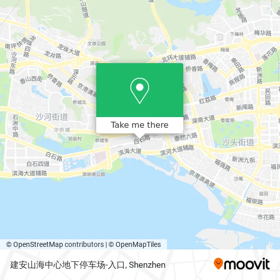 建安山海中心地下停车场-入口 map