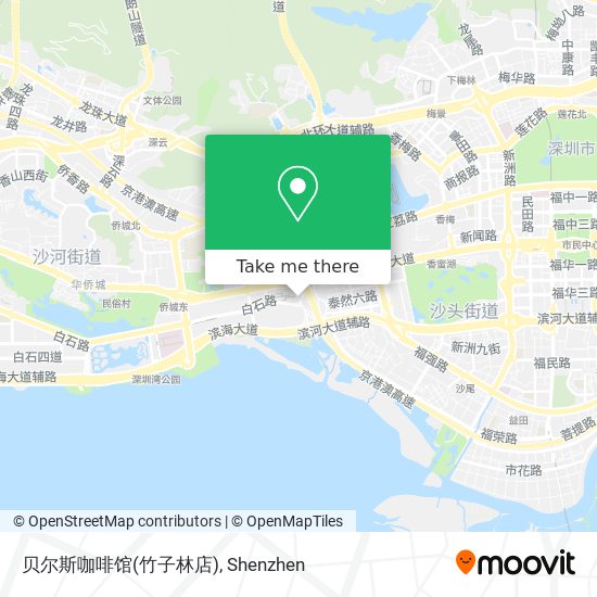贝尔斯咖啡馆(竹子林店) map