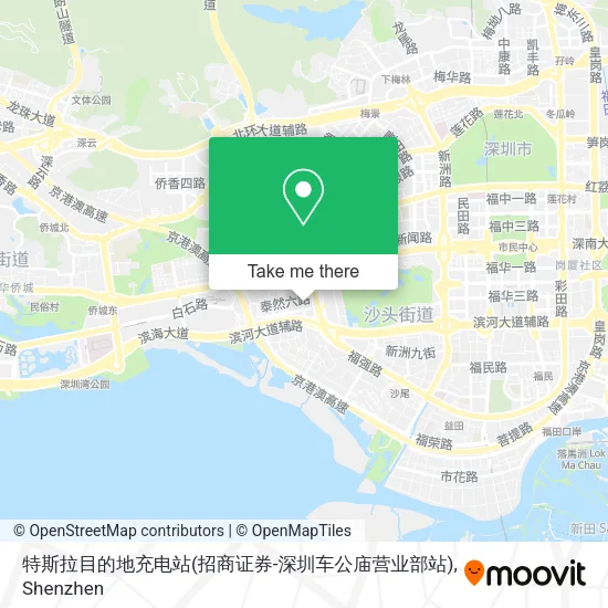 特斯拉目的地充电站(招商证券-深圳车公庙营业部站) map