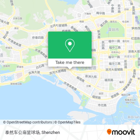 泰然车公庙篮球场 map