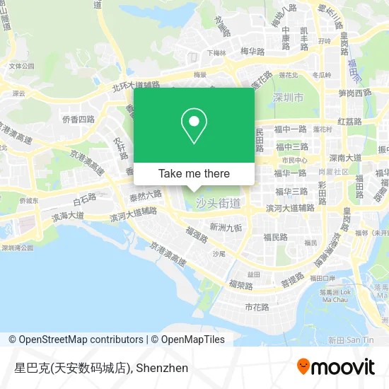星巴克(天安数码城店) map