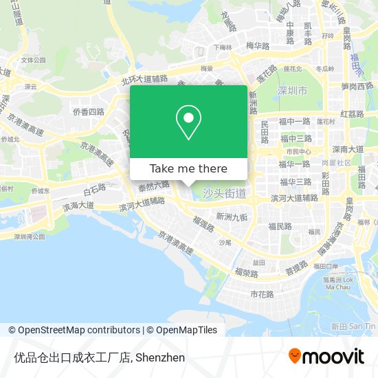 优品仓出口成衣工厂店 map