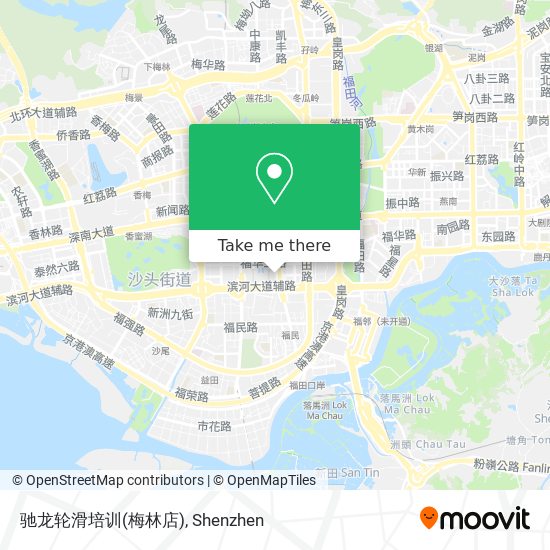 驰龙轮滑培训(梅林店) map