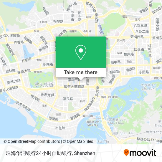 珠海华润银行24小时自助银行 map