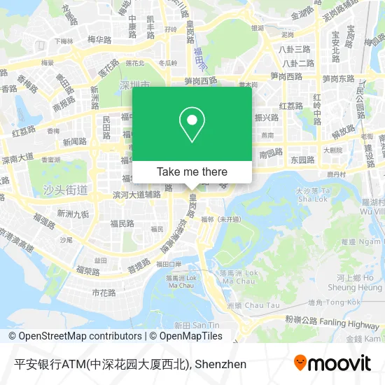 平安银行ATM(中深花园大厦西北) map