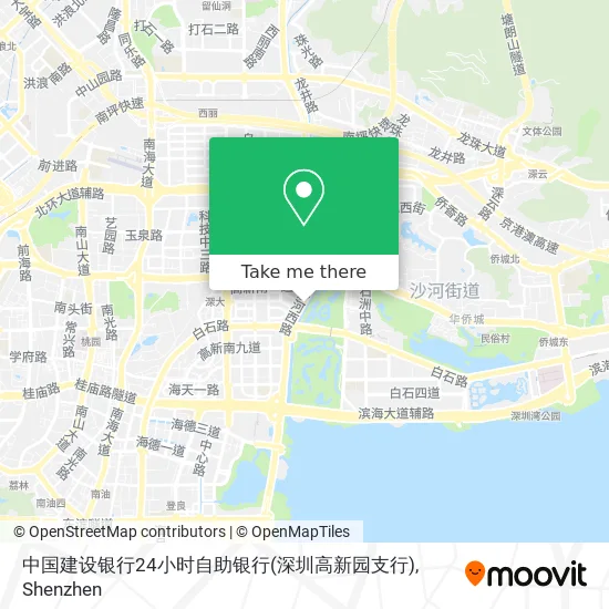 中国建设银行24小时自助银行(深圳高新园支行) map