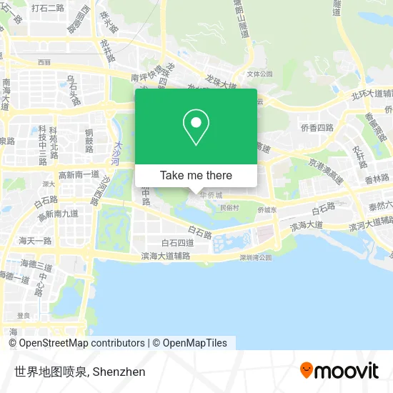 世界地图喷泉 map