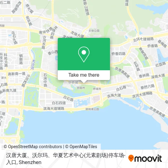 汉唐大厦、沃尔玛、华夏艺术中心(元素剧场)停车场-入口 map