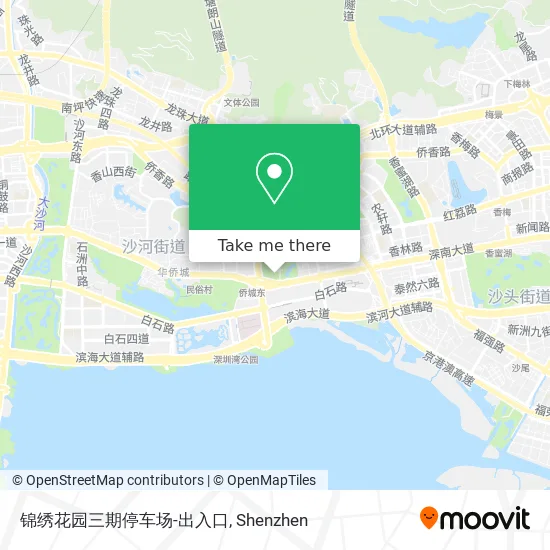 锦绣花园三期停车场-出入口 map