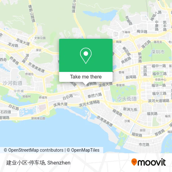 建业小区-停车场 map