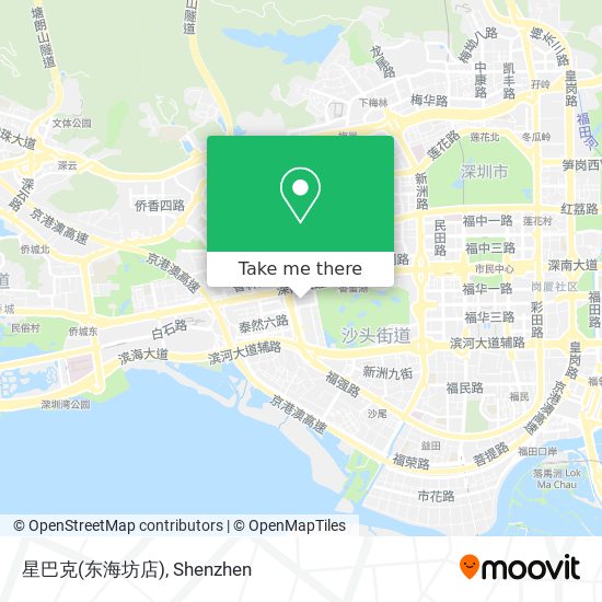 星巴克(东海坊店) map